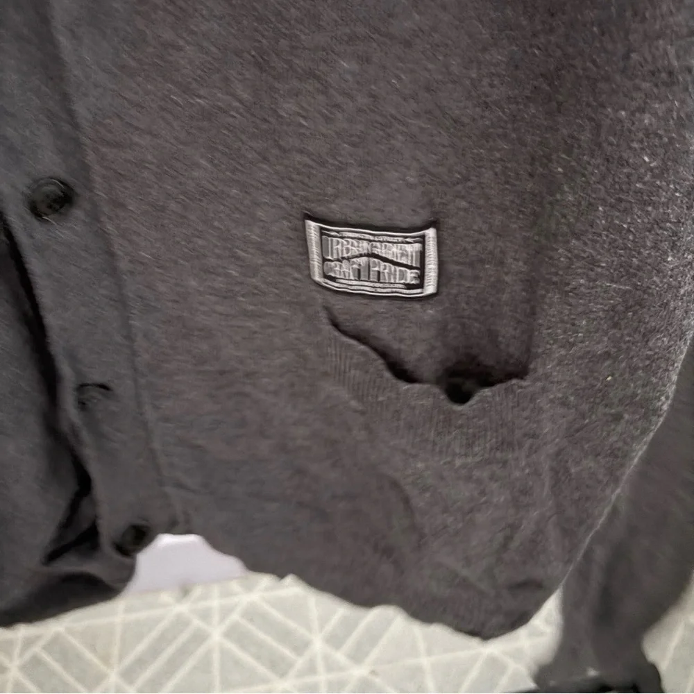 NEIGHBORHOOD Japan sz M Gray Light Weight Cardigan Vneck Long Sleeve - Picture 4 of 13